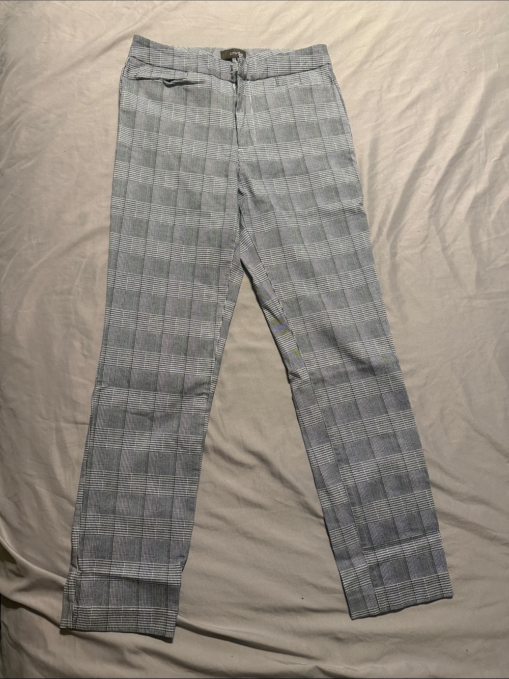 crosby. Women's Gray Glen Plaid Pants